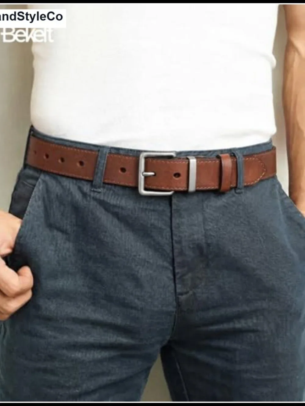 Women's Full Grain Leather Belt Real Genuine Leather Waist Belt